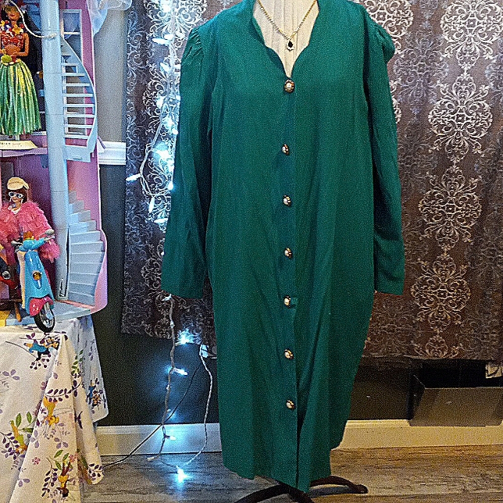 Vintage champagne West button down dress